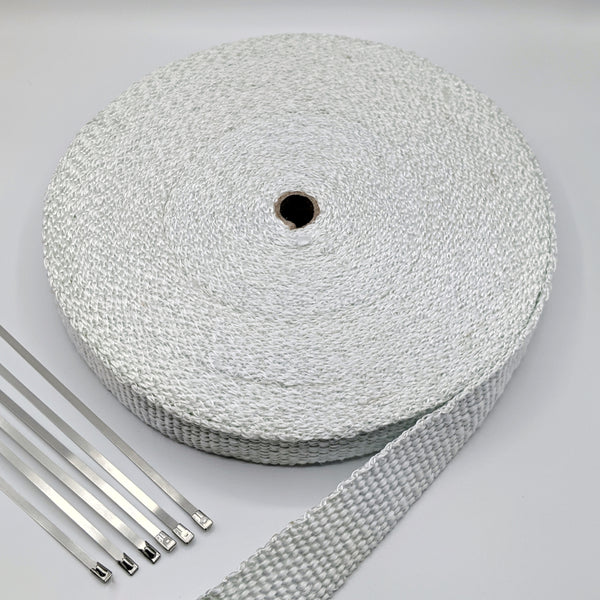 30M Glass Exhaust Wrap (550°C) – Flame Barrier Exhaust Wrap